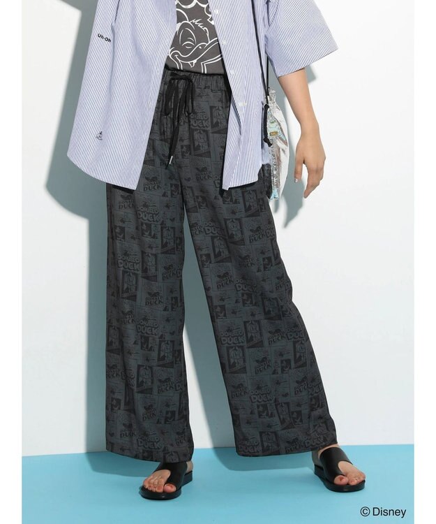 Green Parks ドナルドダック９０ｔｈ／プリントイージーパンツ Black