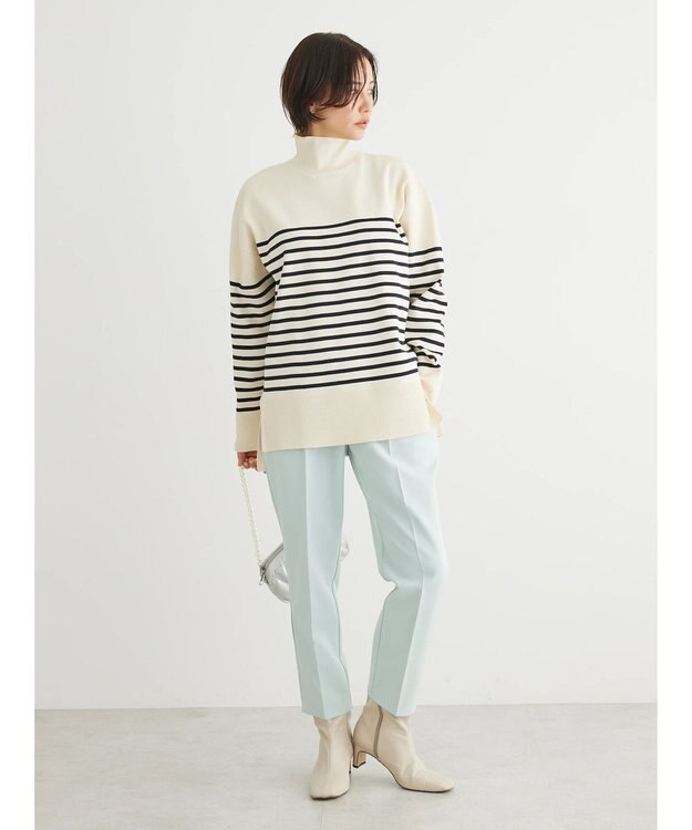 Green Parks かるい　ニットチュニック Border