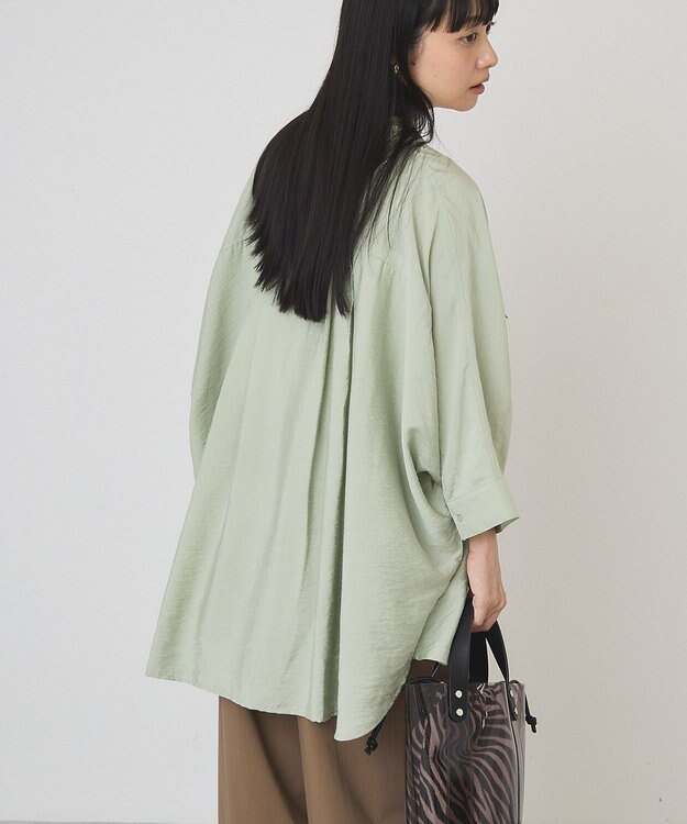 AMERICAN HOLIC 【予約】【WEB限定】接触冷感Wポケットシャツチュニック Khaki