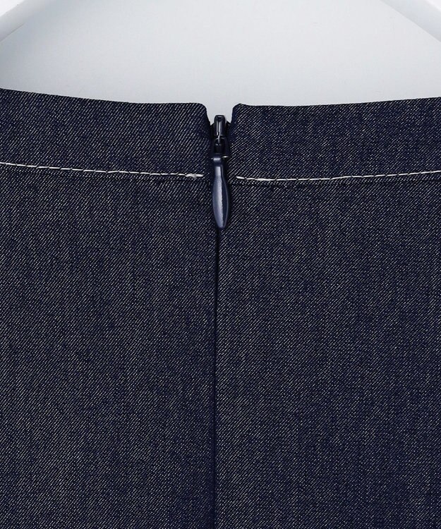 ANY SIS シャンブレーベルテッド ワンピース シャンブレーブルー