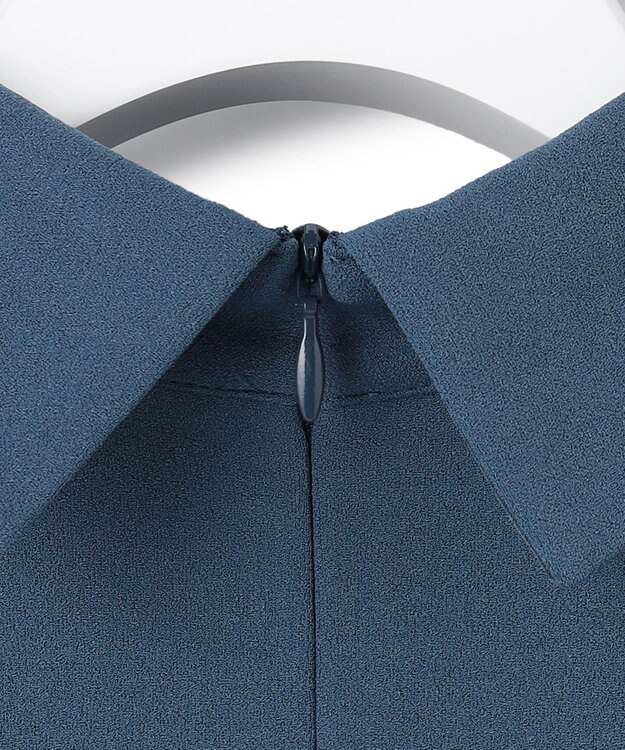 ICB マラボーテＷジョーゼット ボウタイ付きシャツカラートップス ブルーグレー系