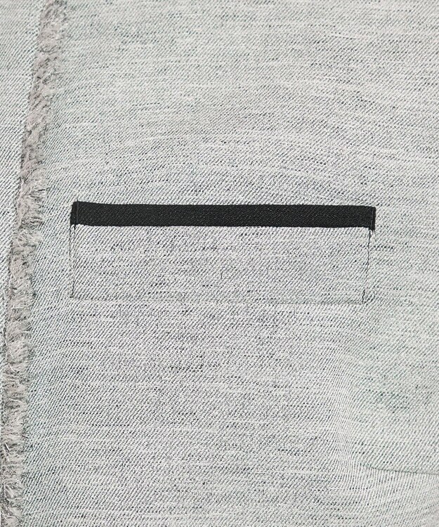 uncrave リネンライクツイル ジレブラウス グレー