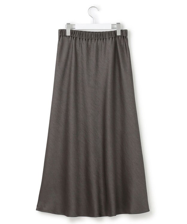 23区 L 【VERY11月号掲載/洗える】ヴィンテージダブルサテン ナロー スカート グレー系