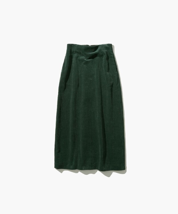 ATON 5W COTTON CORDUROY | ペンシルスカート GREEN