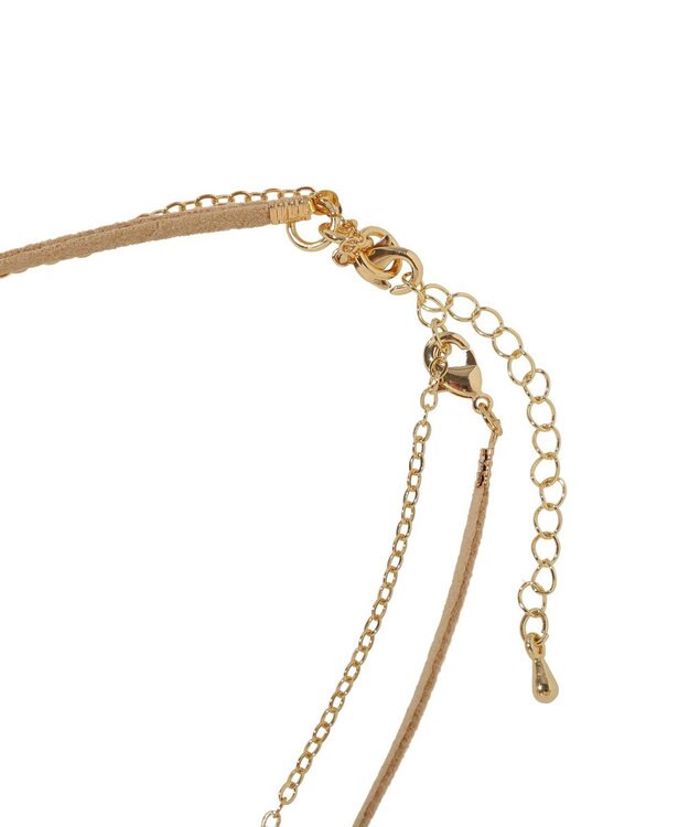 earth music&ecology スエードライクリボンネックレス Beige