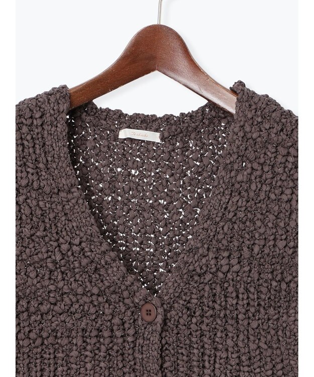 Te chichi スラブヤーンニットベスト チャコールグレー