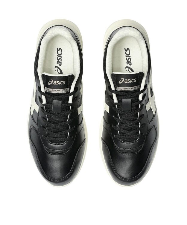 ASICS WALKING ゲルファンウォーカー メンズ 4E相当 ブラック×アイボリー