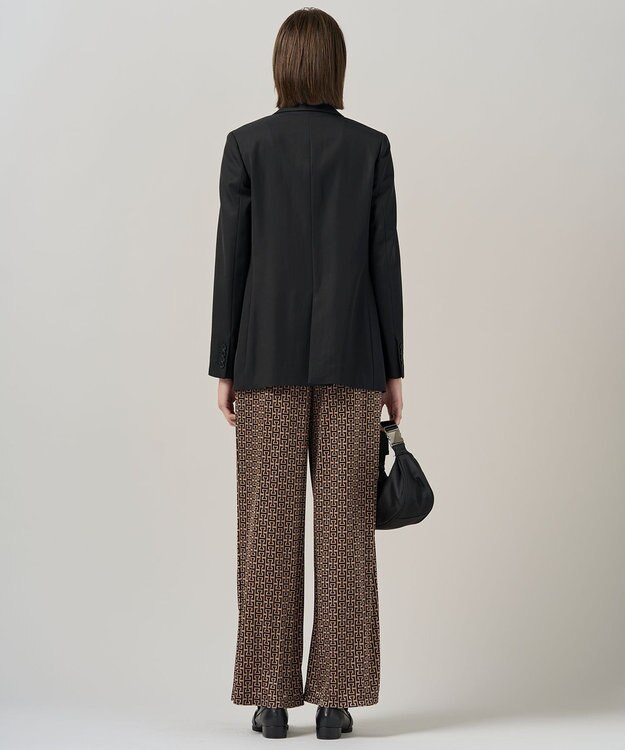 ICB L 【30th ANNIVERSARY】 モノグラムプリントスムース ワイドパンツ キャメル×ブラック系