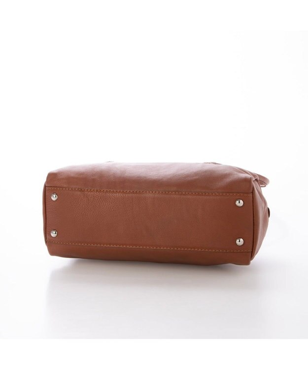 UNBILLION ペルケ perche / ソフトレザーワイドボストントート ブラウン