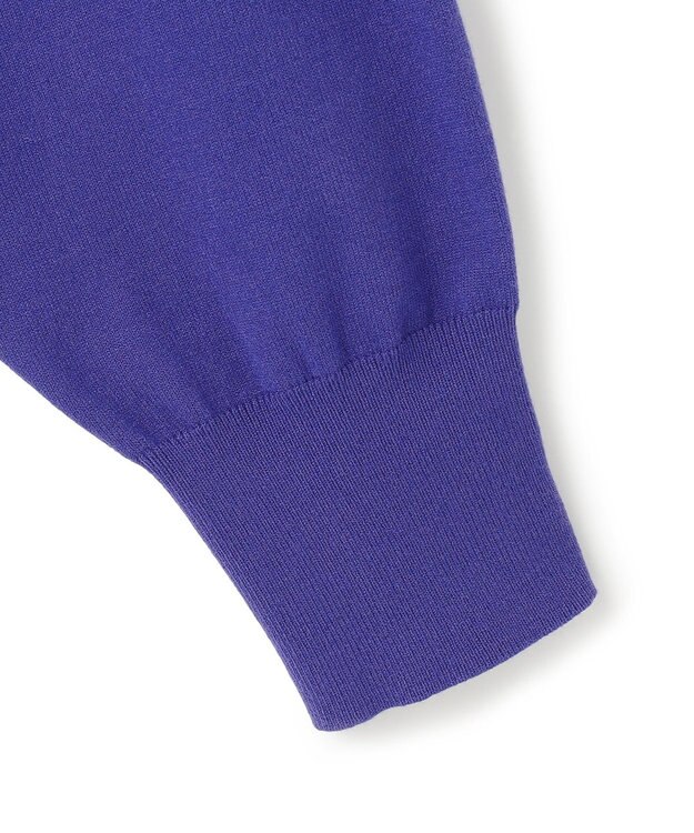 23区 S 【洗える/吊り干しOK】ヴィスコースストレッチ Vネック ニットカーディガン ブルー系