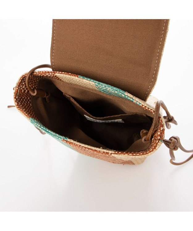 UNBILLION kakatoo ラフィアストライプミニショルダーバッグ ナチュラルブラウン