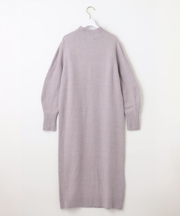 ANY SIS 【洗える】ハイネックケーブルニット ワンピース ラベンダー