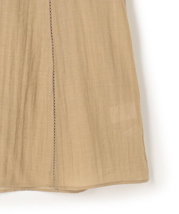 23区 【先行予約】リネンミックスシアースラブ ギャザーブラウス ベージュ系