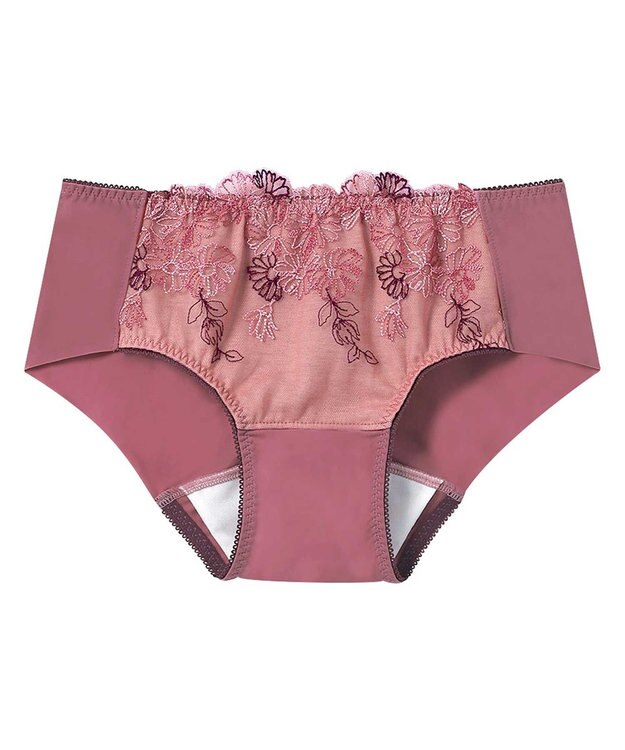 AMPHI サニタリーショーツ 【BRAGENIC ブラジェニック 脇高細見えタイプ】羽付きナプキン対応  BMI353とペア 吸汗速乾(後ろ身頃) 生理用ショーツ PMI053 アンフィ／ワコール ロマンピンク