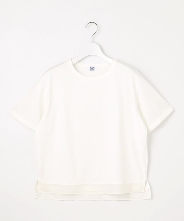 J.PRESS LADIES L 【接触冷感】コットンスムース カフス袖 カットソー ホワイト系