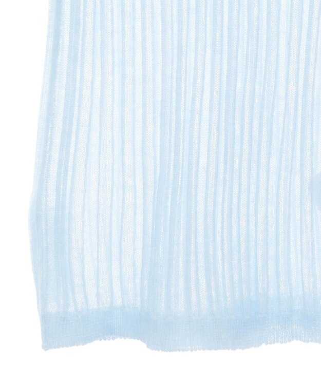 Green Parks シアーリブニット Sax