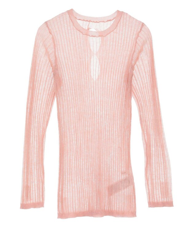 Green Parks シアーリブニット Pink