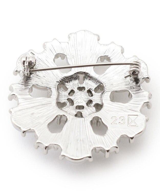 23区 パール ブローチ シルバー系