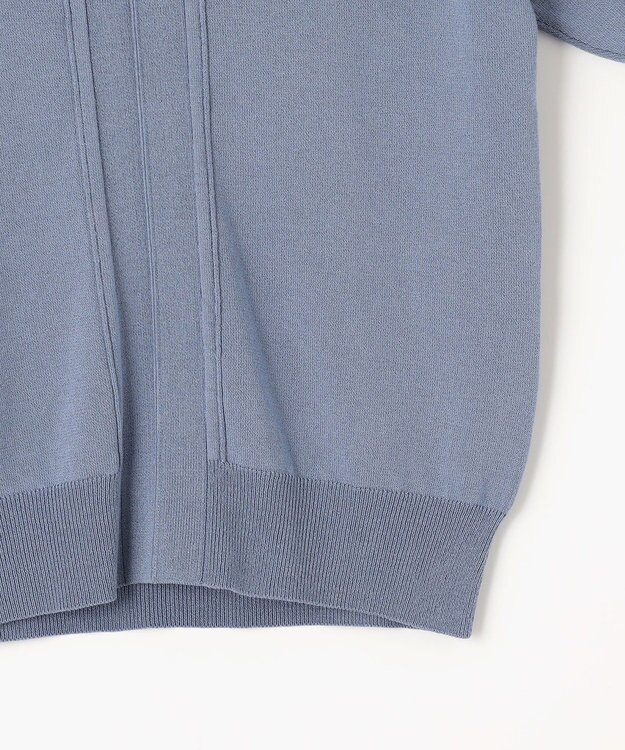 ANY SIS 【洗える】メタルポイント配色 ニット ライトブルー×ライトグレー