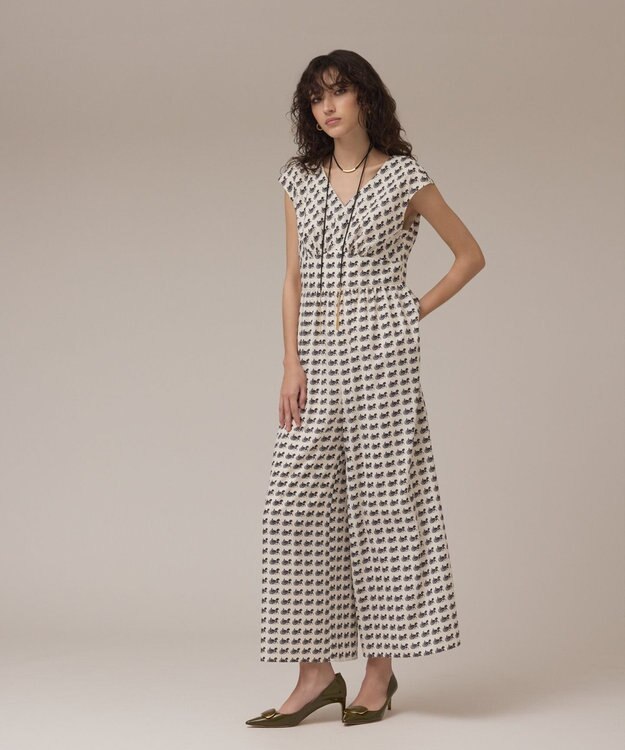 GRACE CONTINENTAL ホースプリントサロペット キナリ