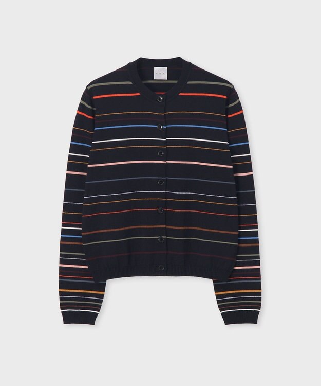 Paul Smith マルチカラーライン カーディガン ネイビー