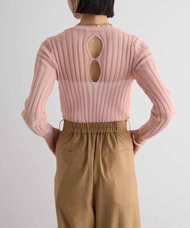 Green Parks シアーリブニット Pink