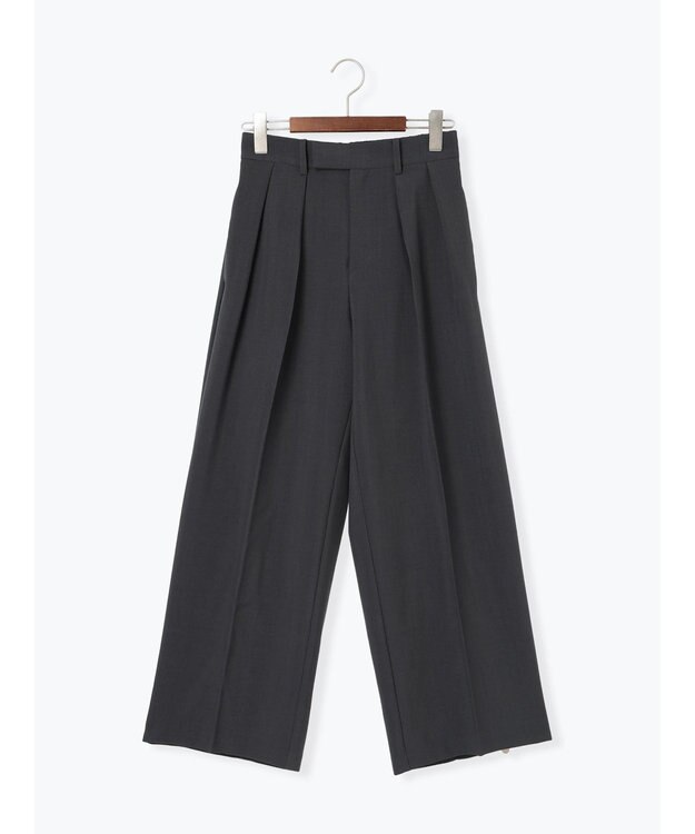 Te chichi ワイドスラックス(セットアップ可)《2025Autumn catalog vol.2 item》 チャコールグレー