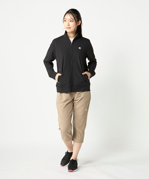 FILA GOLF／marie claire 【FILA GOLF】スタンドカラーフルジップブルゾン ブラック