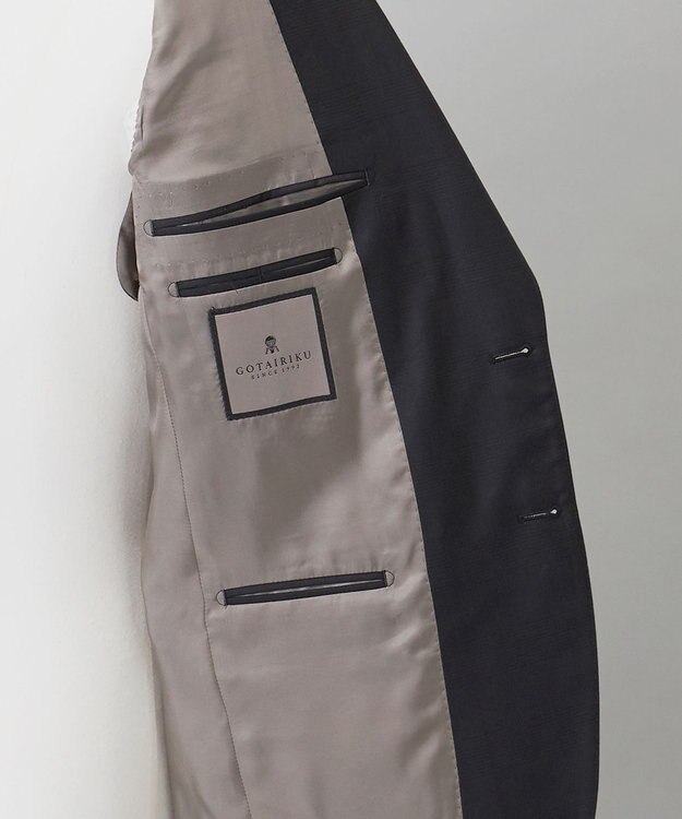 GOTAIRIKU シワになりにくい【御幸毛織/みゆきけおり】Superio160 スーツ_ブラックチェック ブラック系4