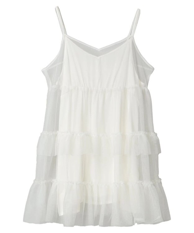 earth music&ecology チュールミニキャミワンピース Ivory