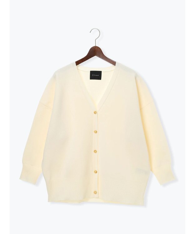 Te chichi コクーンVネックカーディガン オフホワイト