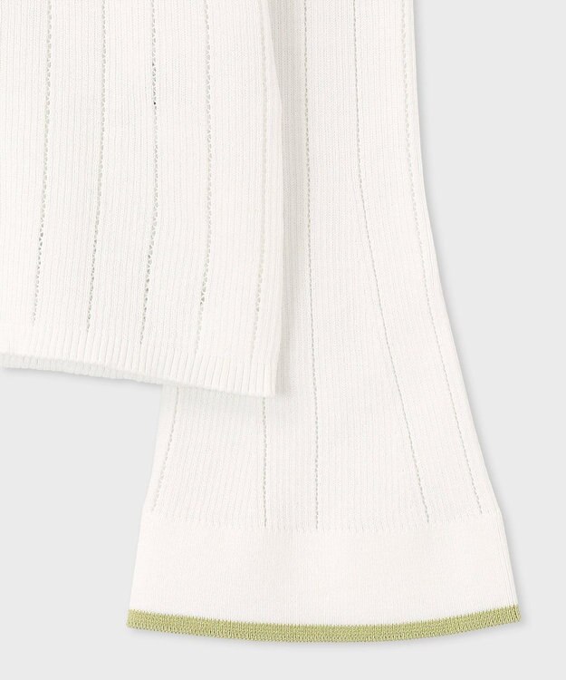 Paul Smith 【洗える】リブアイレット カーディガン オフホワイト