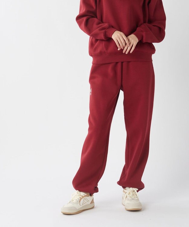 OP／FILA 【Kappa】シンプルロゴ ユニセックススウェットパンツ レッド