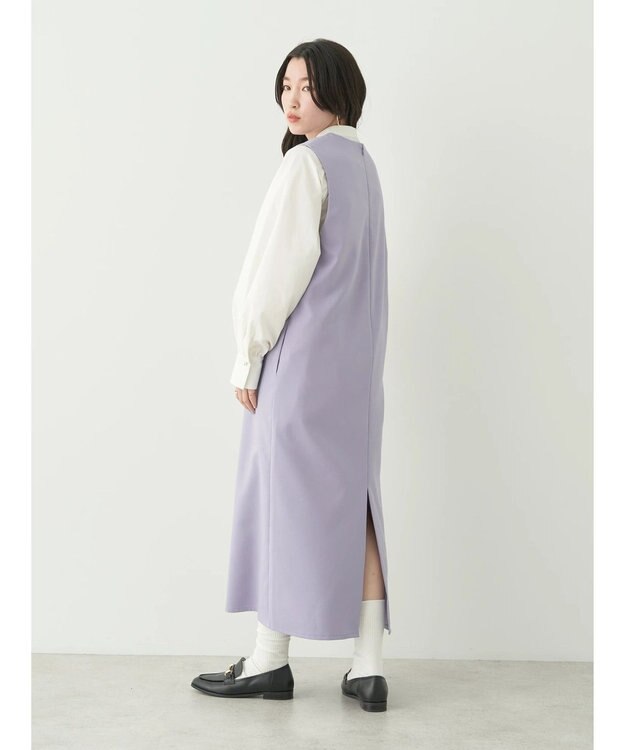 earth music&ecology Ｖネックジャンパースカート Light Purple