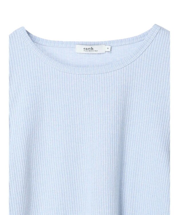 earth music&ecology パフスリーブクレープリブインナー Sax