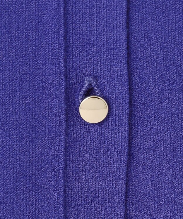 23区 【洗える/吊り干しOK】ヴィスコースストレッチ Vネック ニットカーディガン ブルー系