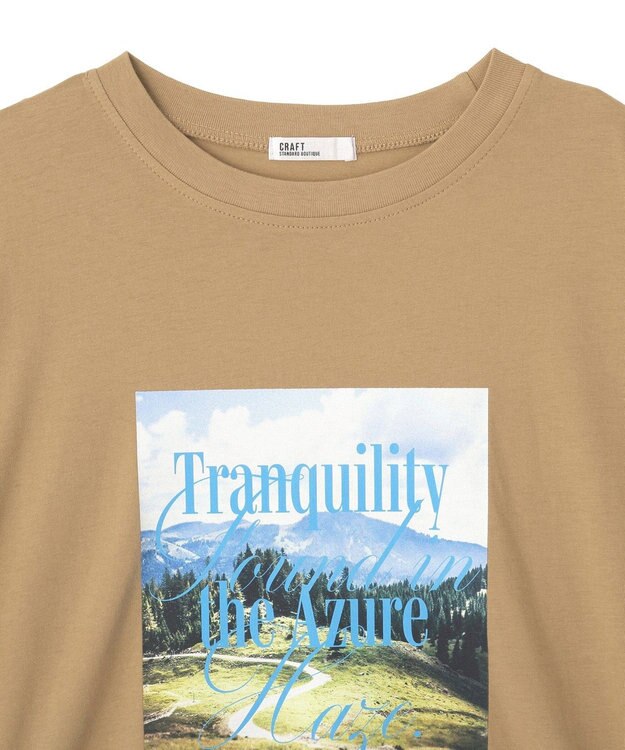 CRAFT STANDARD BOUTIQUE フォトプリントＴシャツ Camel