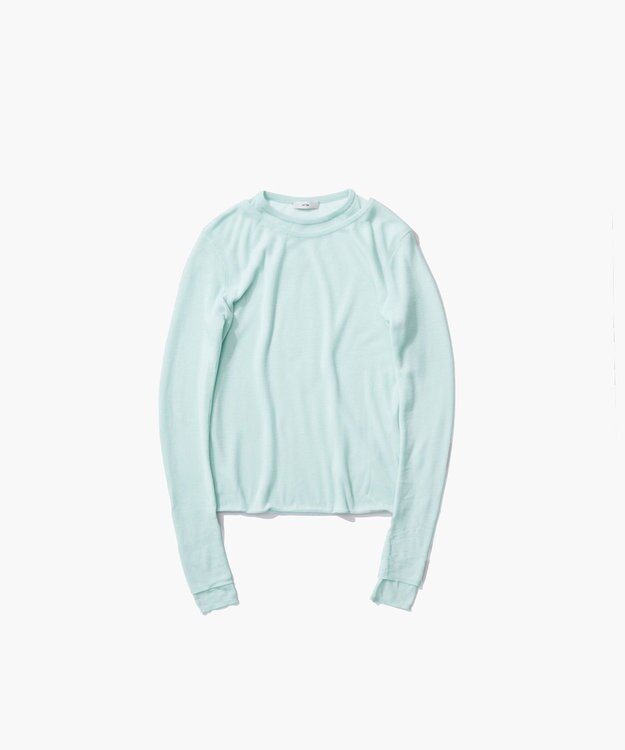 ATON TENCEL SILK CIRCULER RIB | クルー＆クルーレイヤード MINT