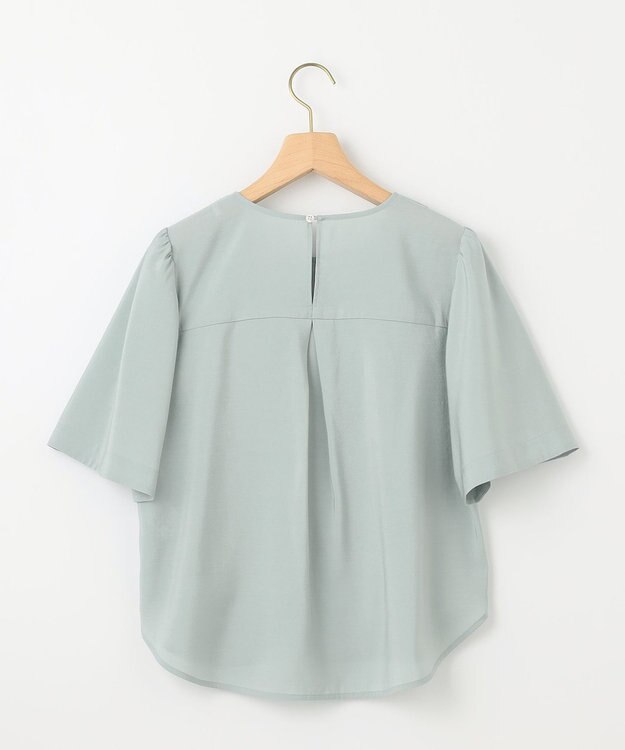 組曲 S 【WEB限定】ヴィンテージジョーゼットフリル ブラウス スモーキーミント系