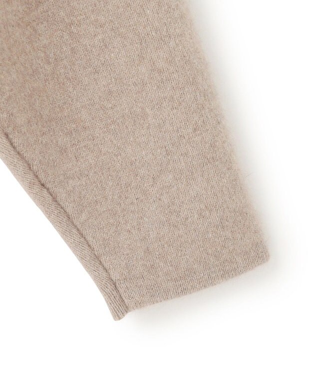 23区 ラクーンブレンドダブルフェイス ニット フーディー ベージュ系