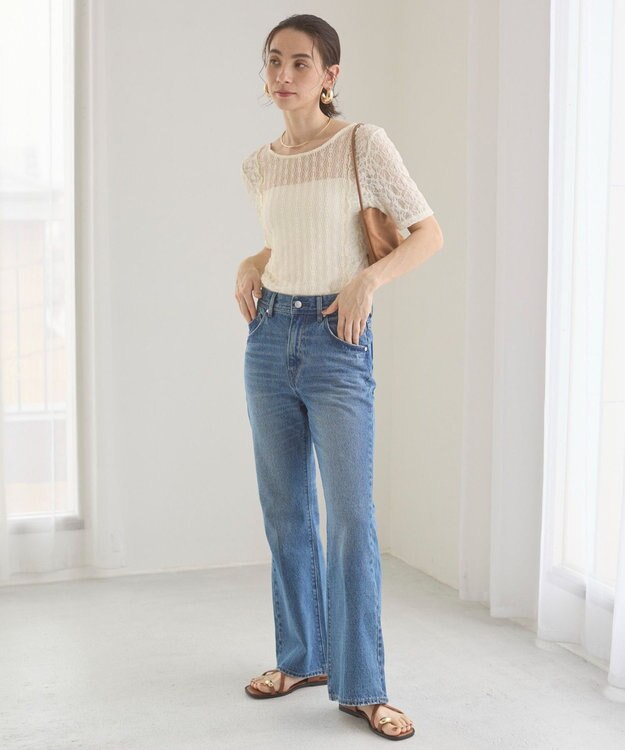WEGO 【ANGIE VINTAGE】レースTシャツ ホワイトアイボリー
