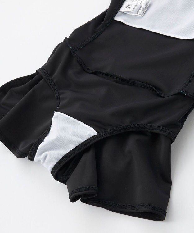 OP／FILA 【FILA】キュロット一体型スクール水着 ブラック×サックス