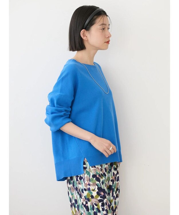 AMERICAN HOLIC 前振りニットプルオーバー Blue