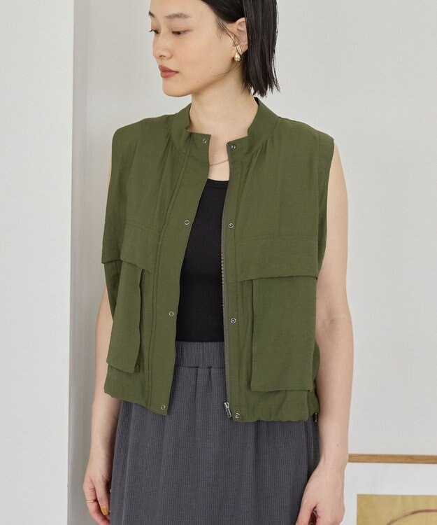 AMERICAN HOLIC Ｗポケットショートベスト Khaki