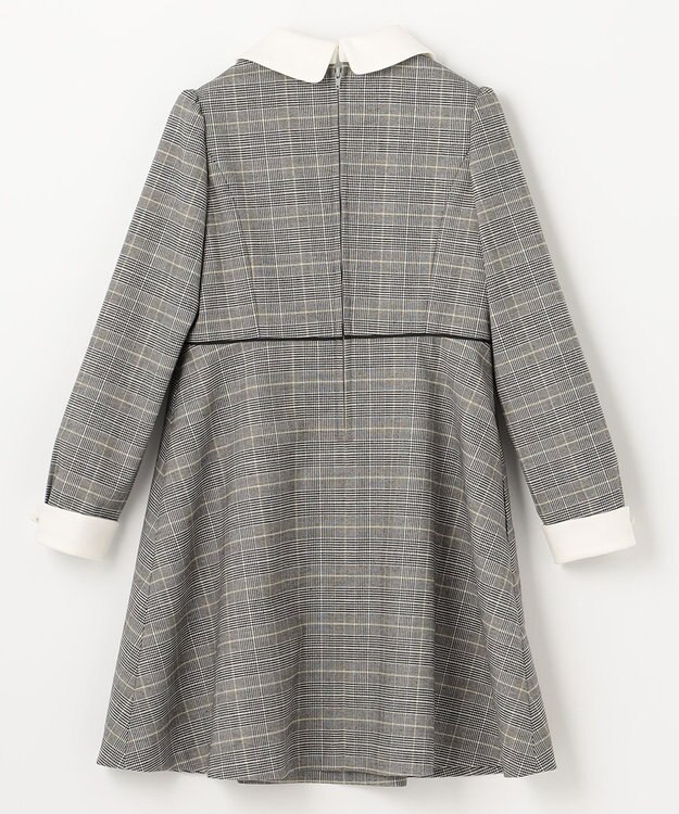 組曲 KIDS 【110-140cm】グレンチェック ワンピース グレー系3
