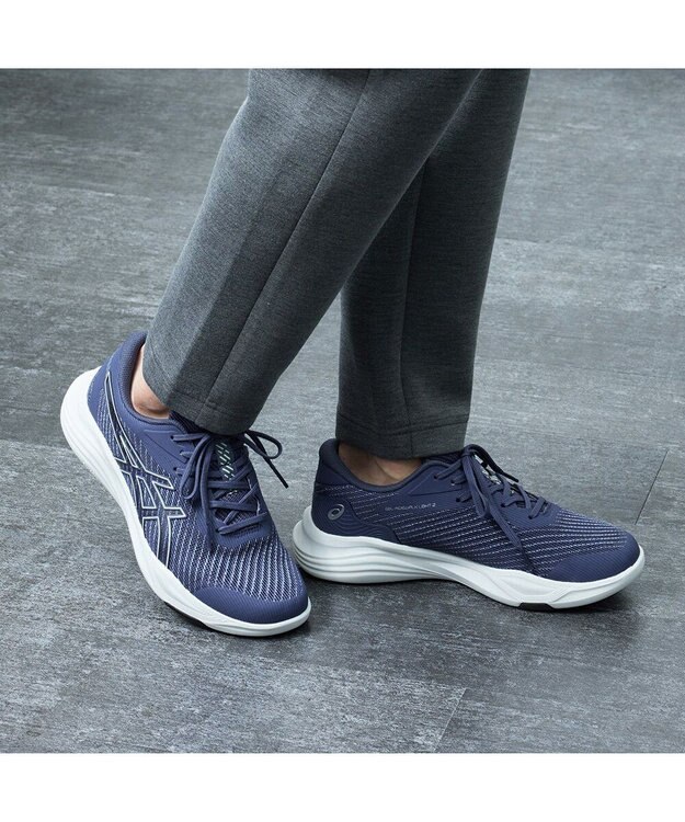 ASICS WALKING ゲルライドウォーク ライト 2 ネイビーブルー×ソフトイエロー