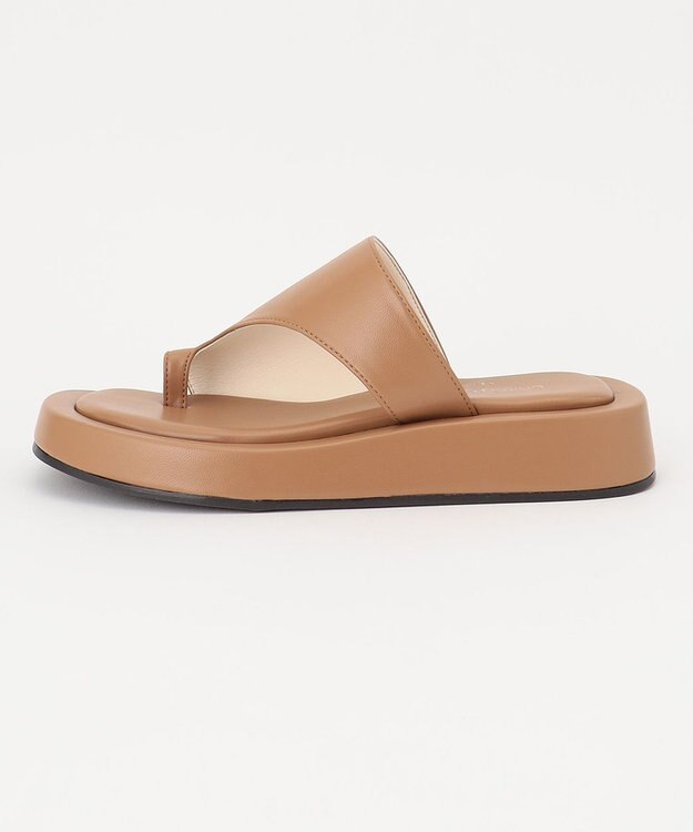 united bamboo 厚底トングサンダル キャメル系