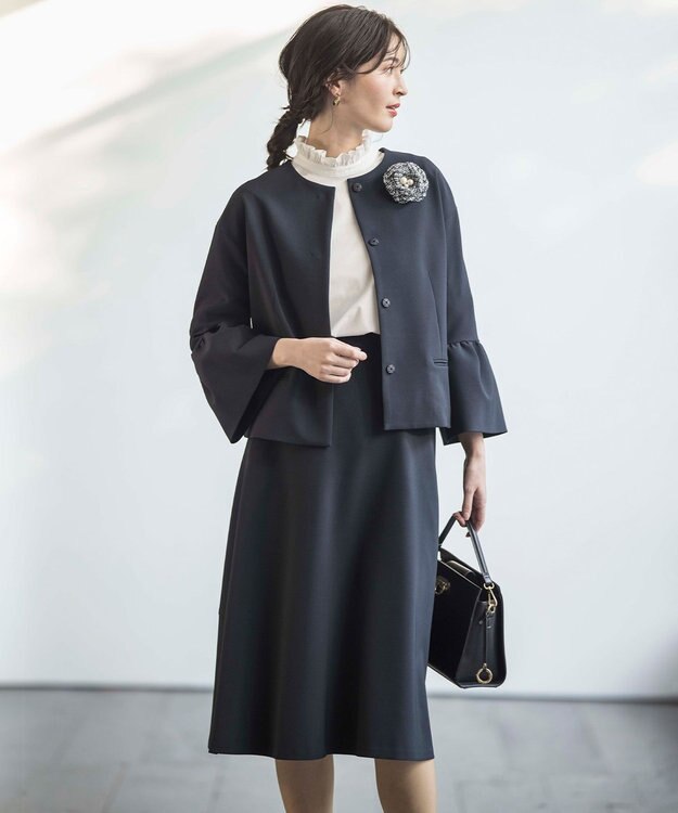 組曲 S 【KUMIKYOKU NAVY】コンフォータブルドレープ ジャケット ネイビー系