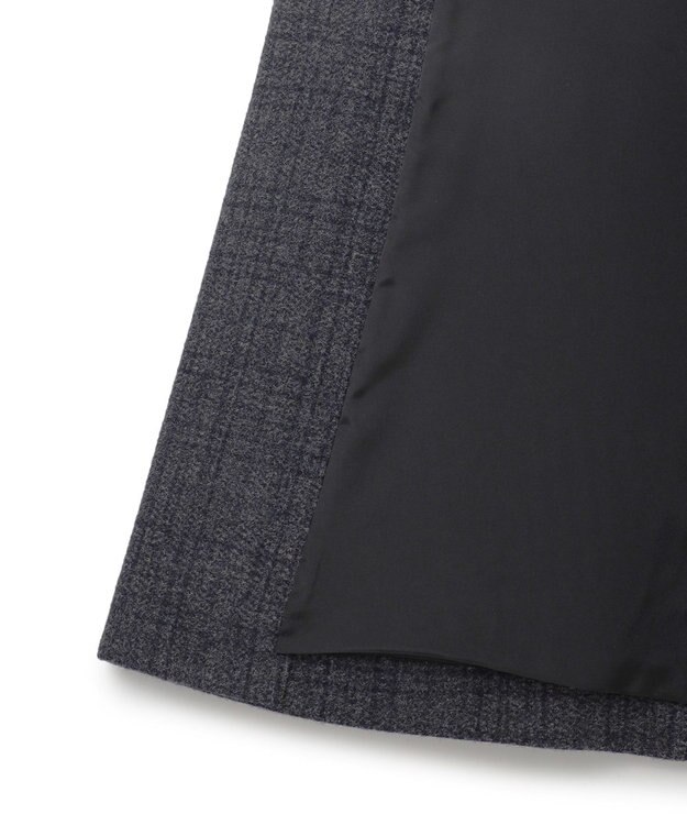 JOSEPH HOMME ニードルパンチグレンチェック　シングルブレストトレンチコート ネイビー系3