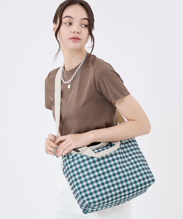 LeSportsac DELUXE EASY CARRY TOTE/フォレストギンガム フォレストギンガム